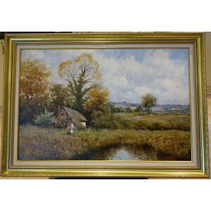Cottage in a landscape By Sannino