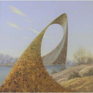 An unusual Richard Tratt abstract painting