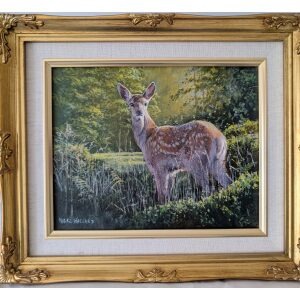 Nigel Hallard painting of a roe deer